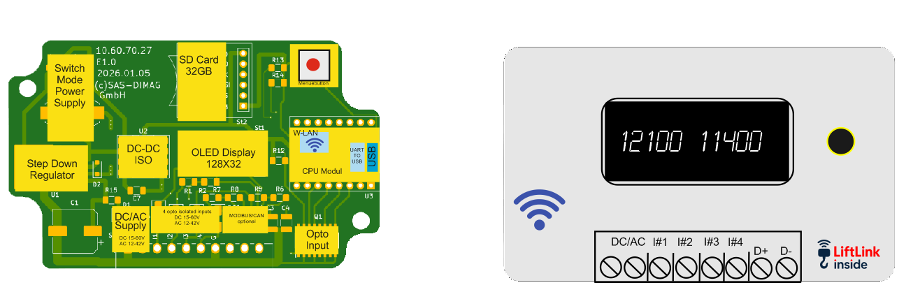 LIFT-LINK Platine und Bedieneinheit mit Display